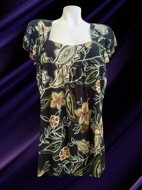 💞BUNDLE 2x$30 ING Woman Plus Size 1X Floral Paisley Top | Elegant Everyday